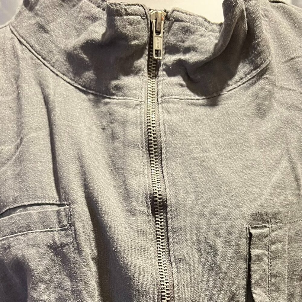 NWT Supplies Gray Linen Blend Utility Jacket Size 2X - Picture 2 of 6